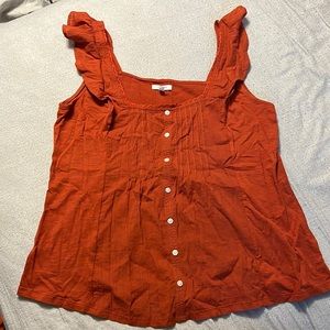 Burnt orange square neck tank